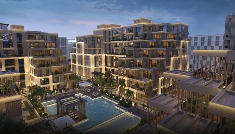 Dubai off-plan real estate skyline with modern luxury developments