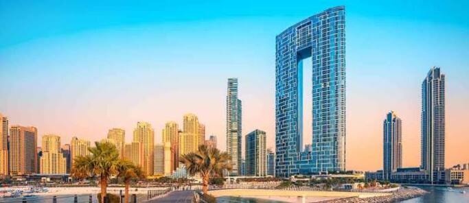 Modern Dubai residential developments showcasing luxury off-plan properties