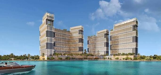 Luxury Dubai residential community featuring two-bedroom apartment living spaces