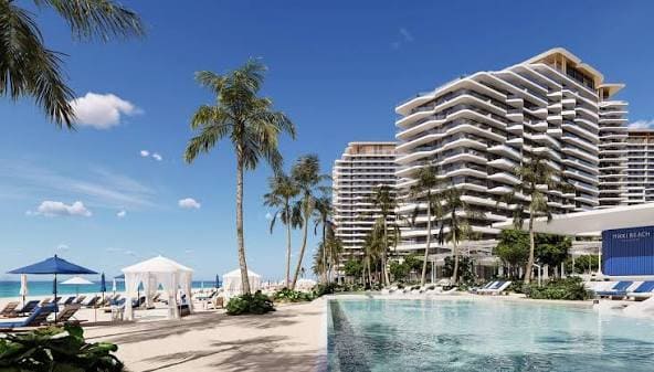 Contemporary Meraas off-plan development in Dubai with luxury apartments, landscaped spaces and modern amenities
