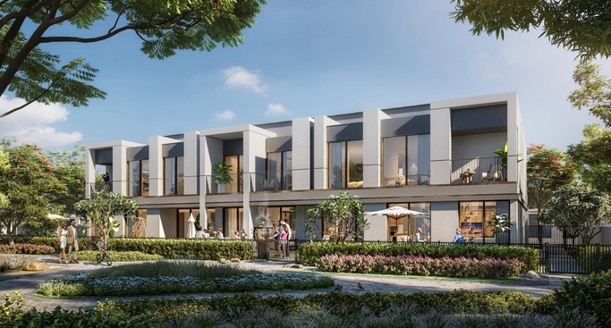 Luxury residential development and landscaped surroundings representing Tilal Al Ghaf off-plan opportunities in Dubai